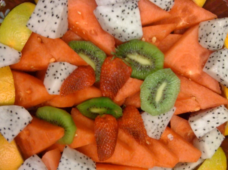 slices of fruit are arranged in the shape of a star