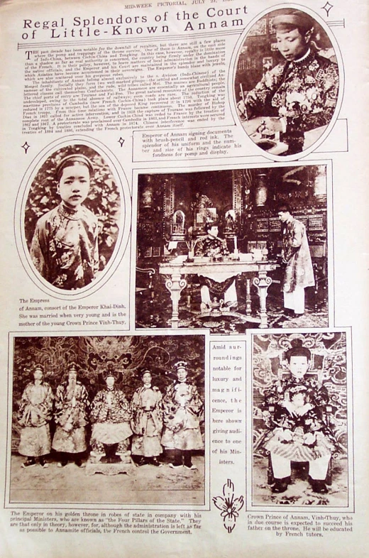 an old newspaper page featuring some women with children