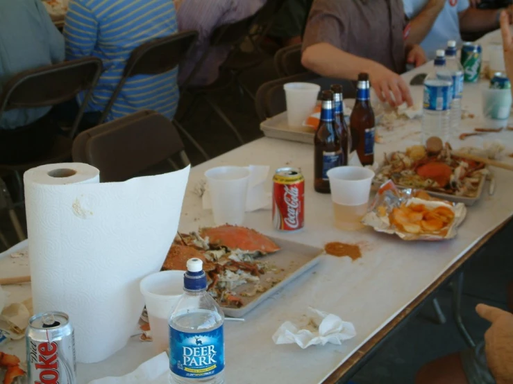 a bunch of food that are on a table