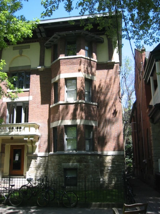 the view of a building from across a road