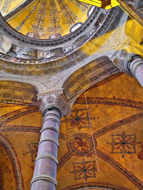 the ceilings in an old church are beautiful