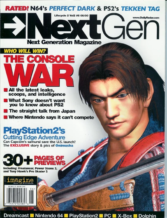 the front cover of next gen magazine