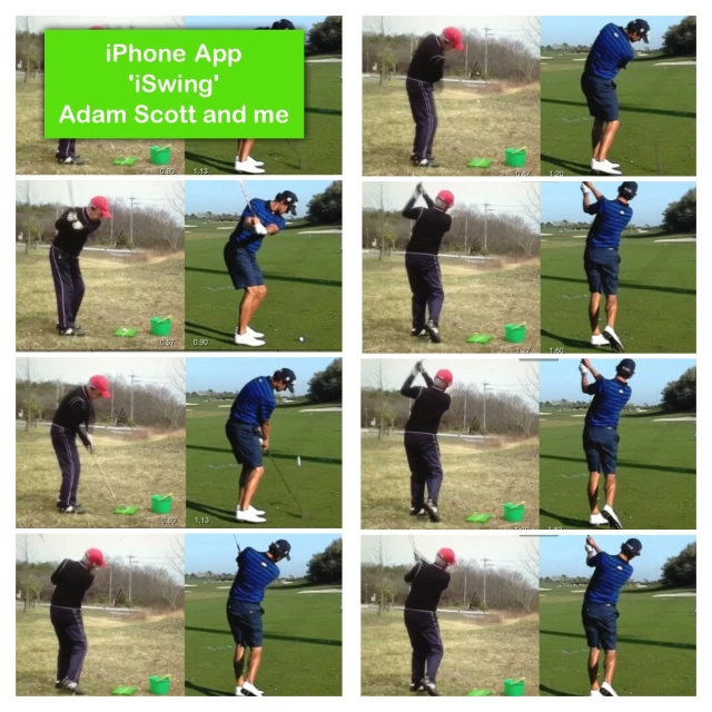 a series of pictures showing a man hitting a ball with a tee