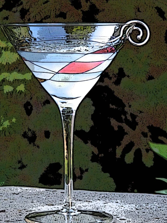 a picture of a martini in the outdoors