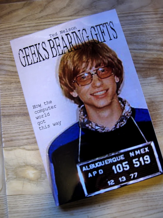 the cover of geeks bearing gifts magazine with the magazine name and po