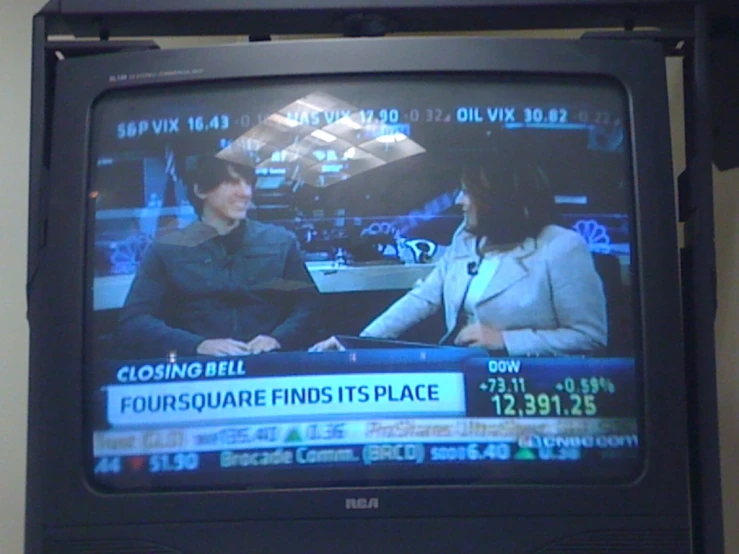 a tv with a woman on screen with the news at noon
