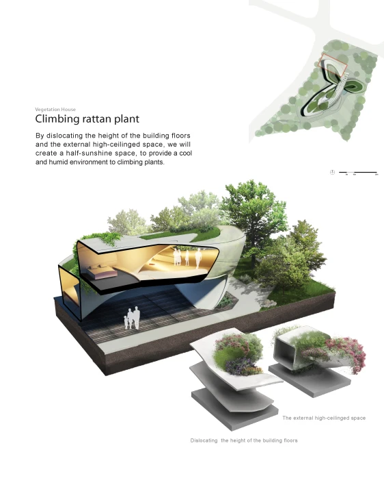 a diagram of a house that is built with trees