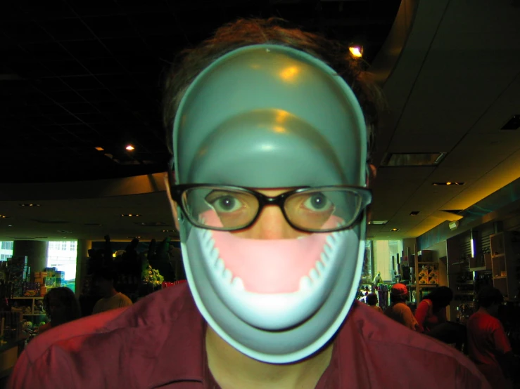 a guy with a mask and glasses on