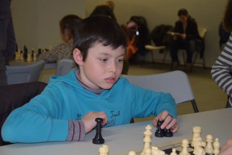 a  plays chess with his mother