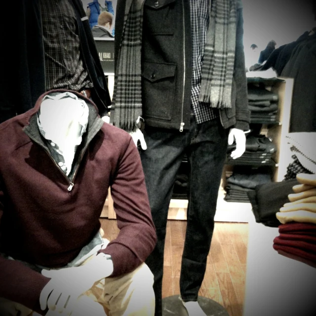 a dummy of a mannequin in a clothing store