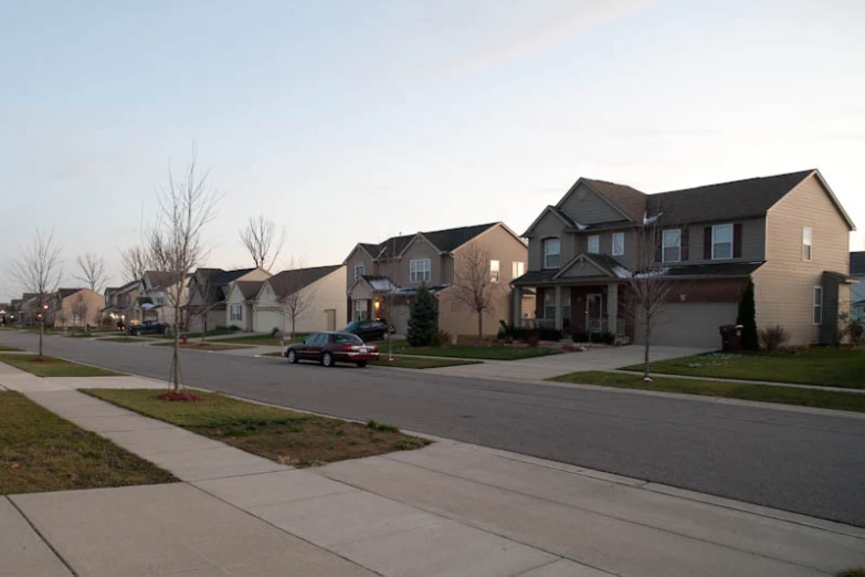 a residential area with residential homes in a residential neighborhood