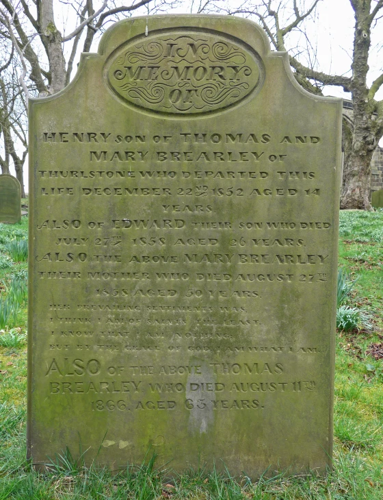 the grave of henry horton, a founder of the company at the site of an unknown monument