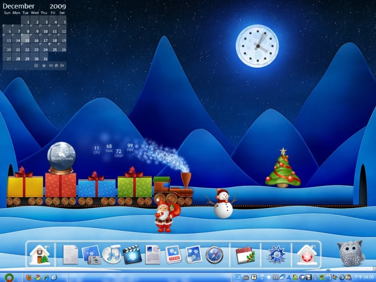 a windows pc screen with some christmas themed items