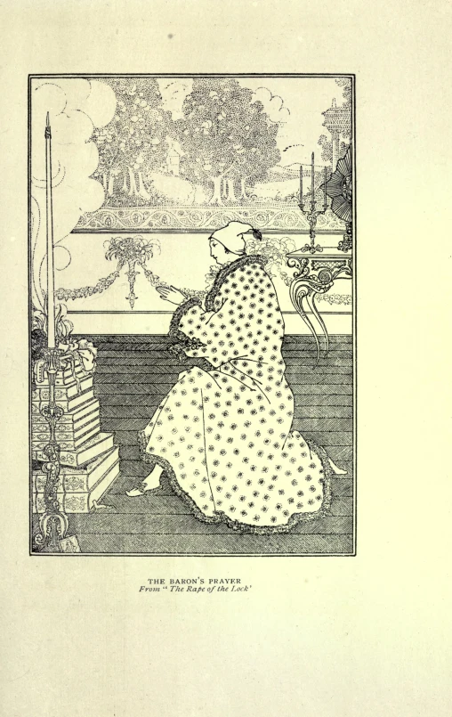 a black and white drawing of a woman sitting