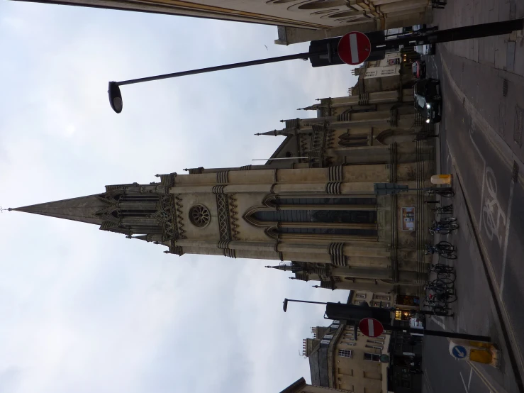 large tower on city street during the day