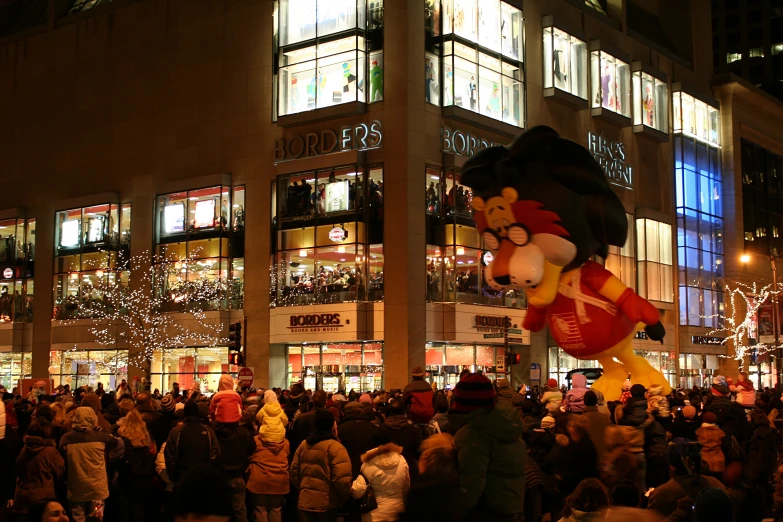 many people at the entrance to a store