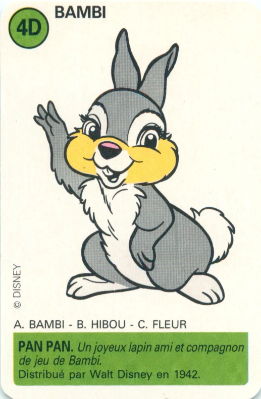 an old cartoon character from disney's animated animated dog banbi