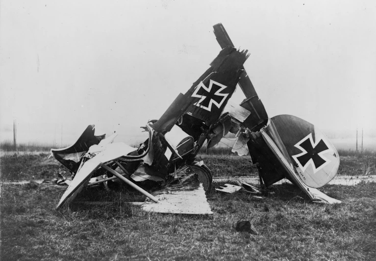 two planes crashed in an area during war