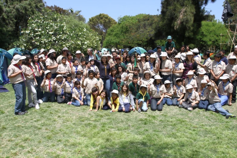 a group of people who are posing for a po