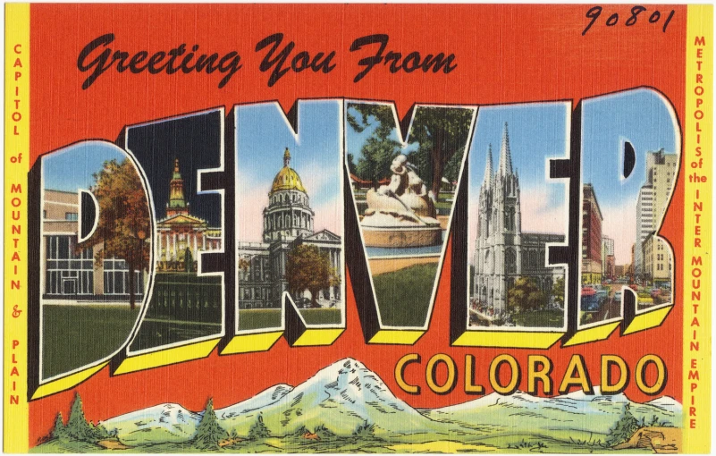 a stamp from colorado that says denver you from denver