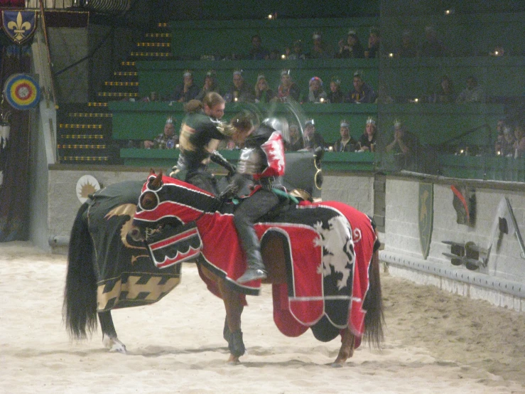 a man in armor is riding a horse
