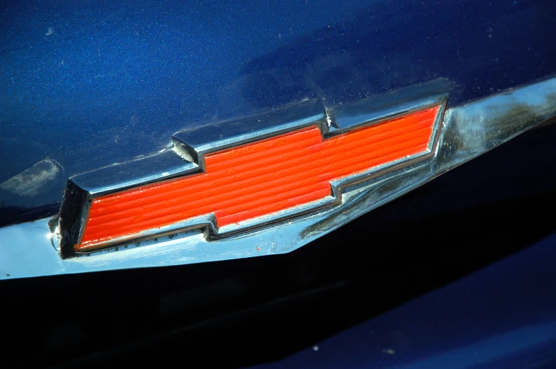 a chevrolet emblem on a blue background