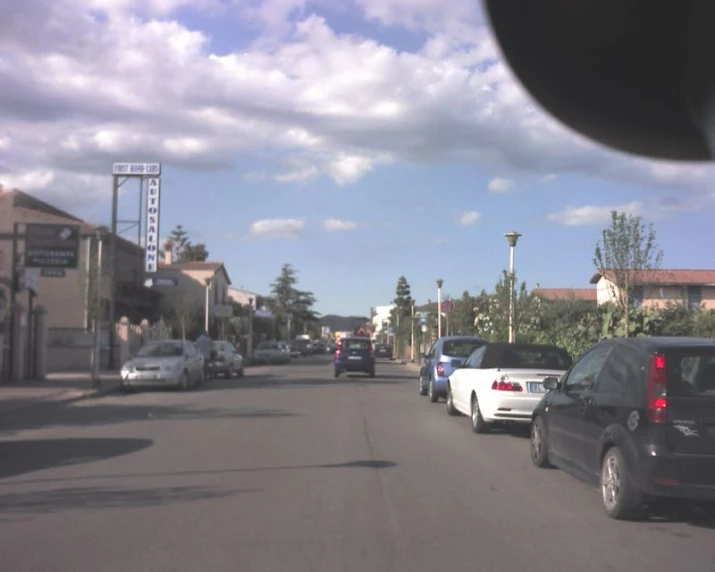 cars lined up in the street to travel