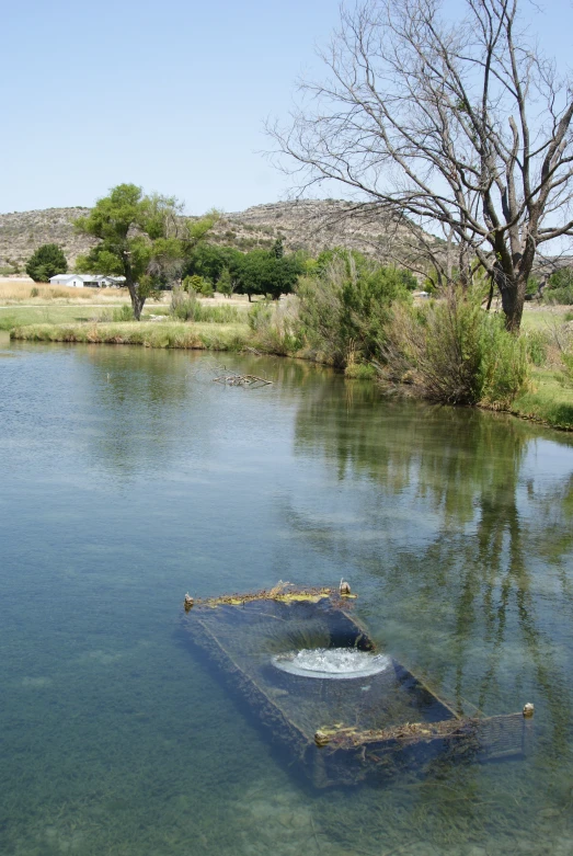 the two different views of an artificial lake