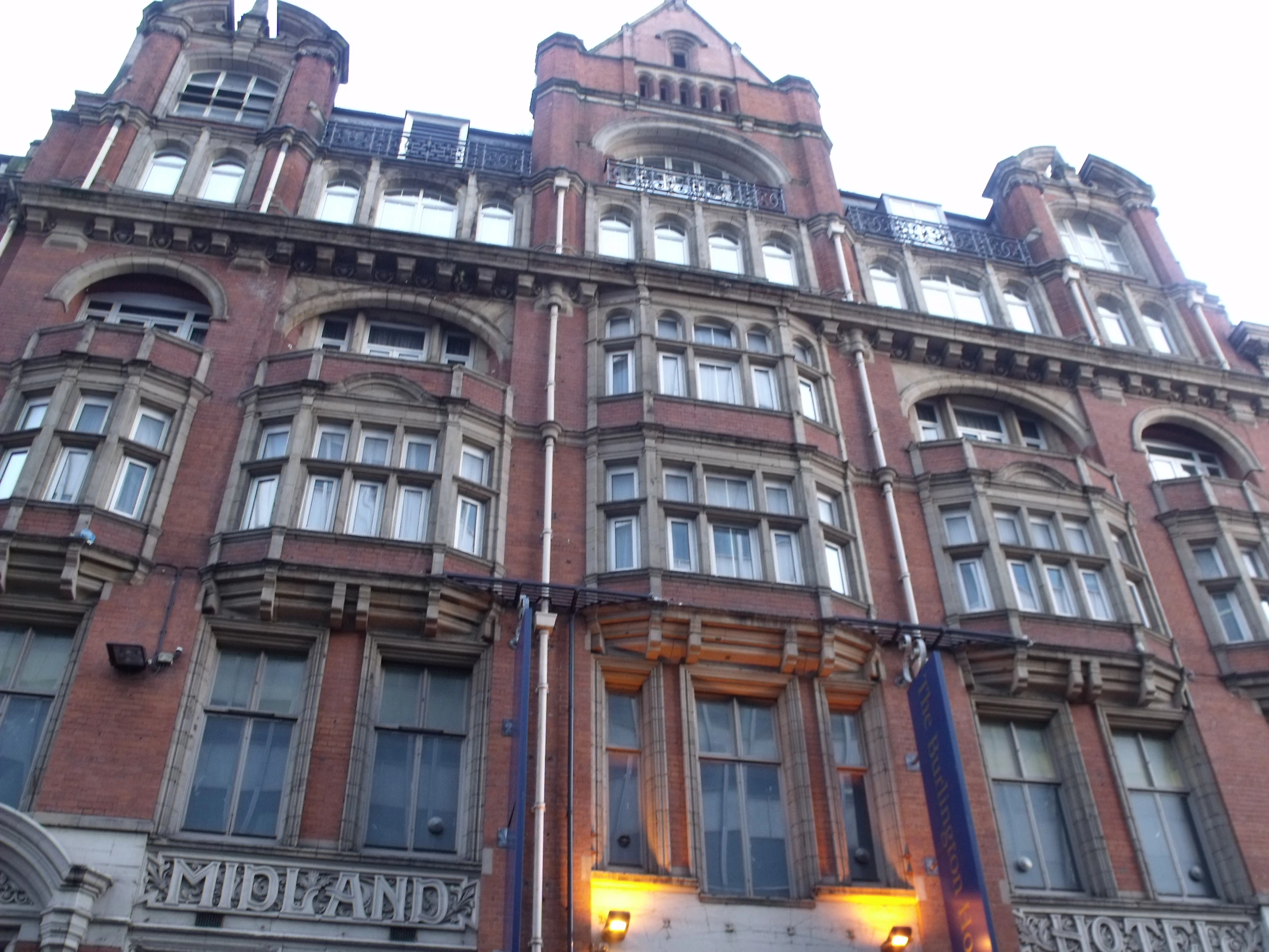 the facade of a building with lots of windows