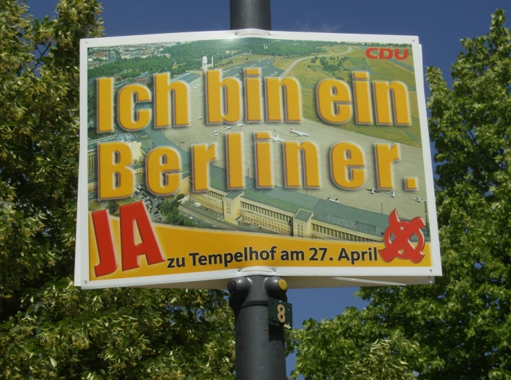 this is an image of a billboard that says berlin