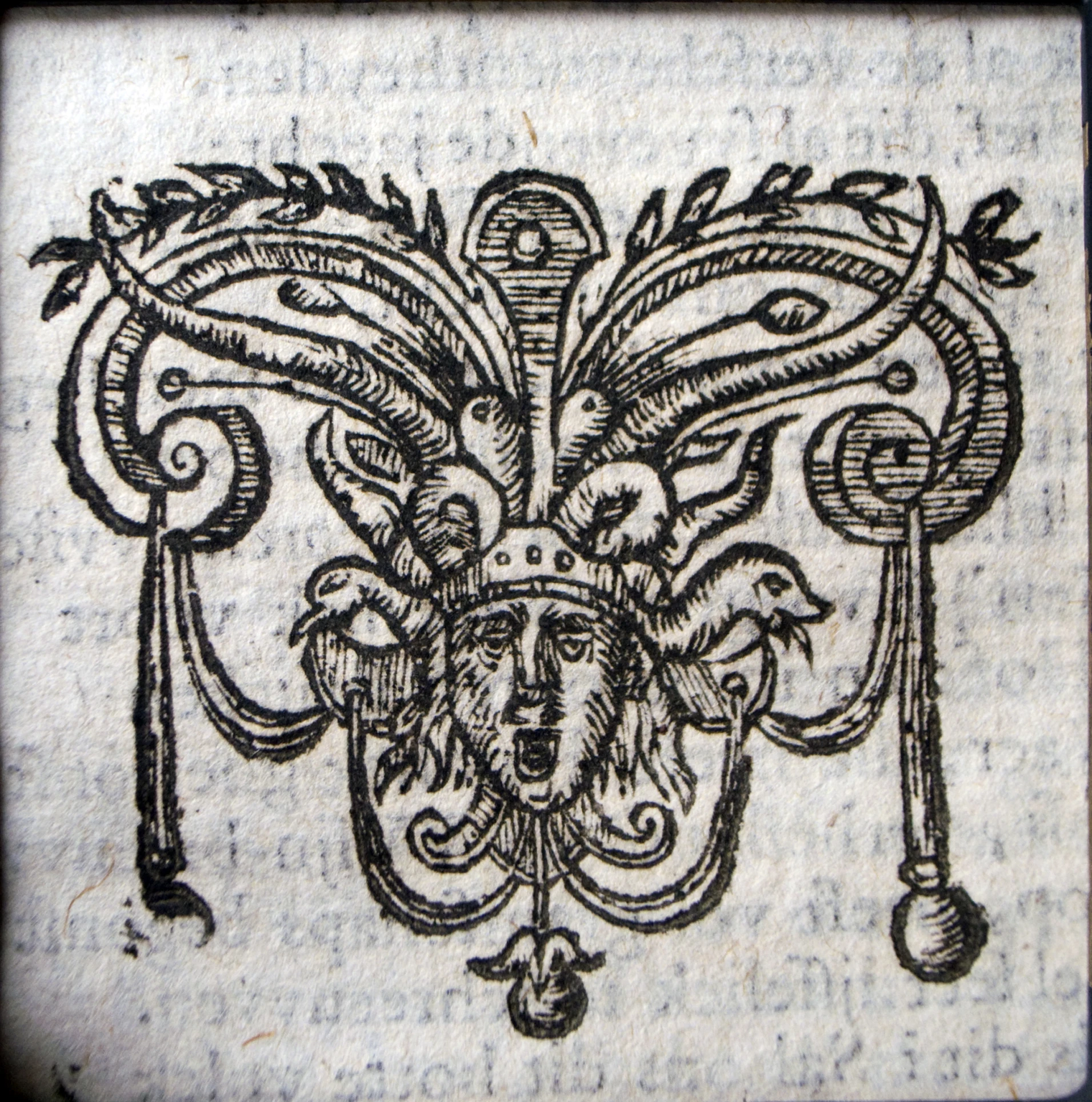 a drawing in pen on a paper with an ornate border