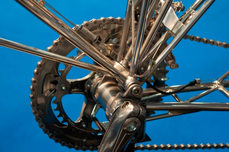 a close up s of a bicycle's gear