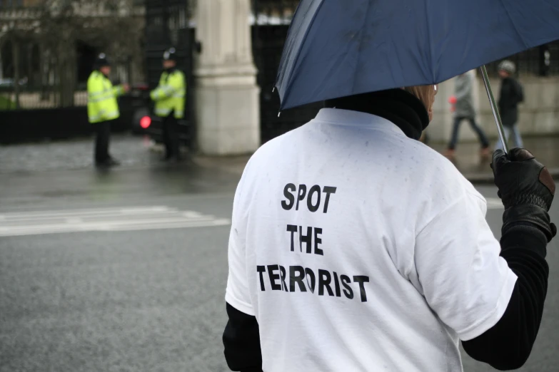 a person with an umbrella walking on the street