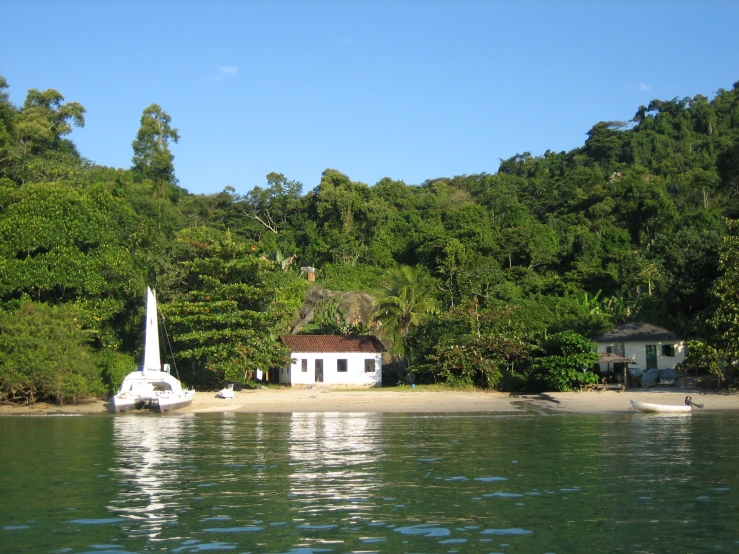 there are several white boats in the water