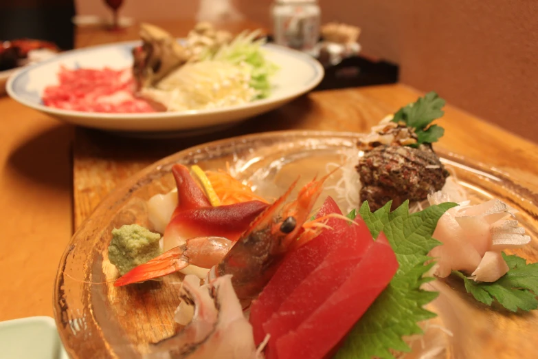 several plates filled with various types of food