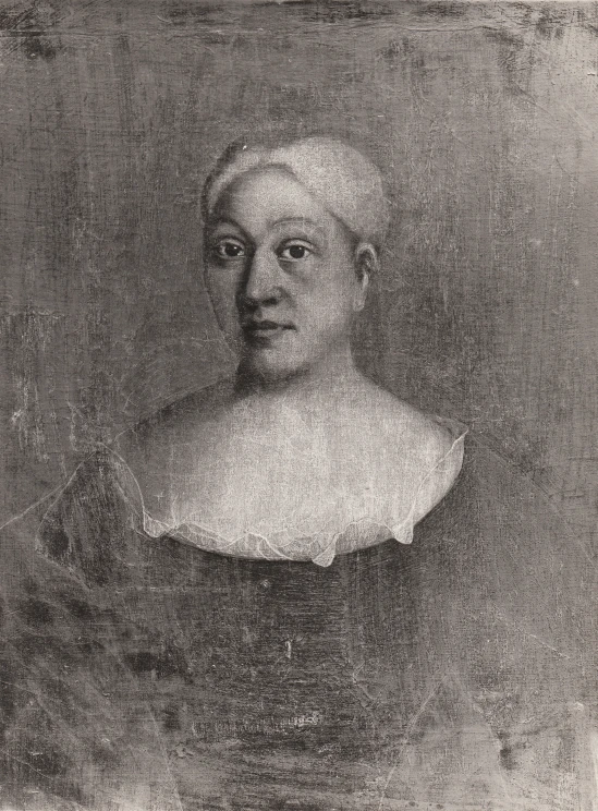 a black and white po of a women