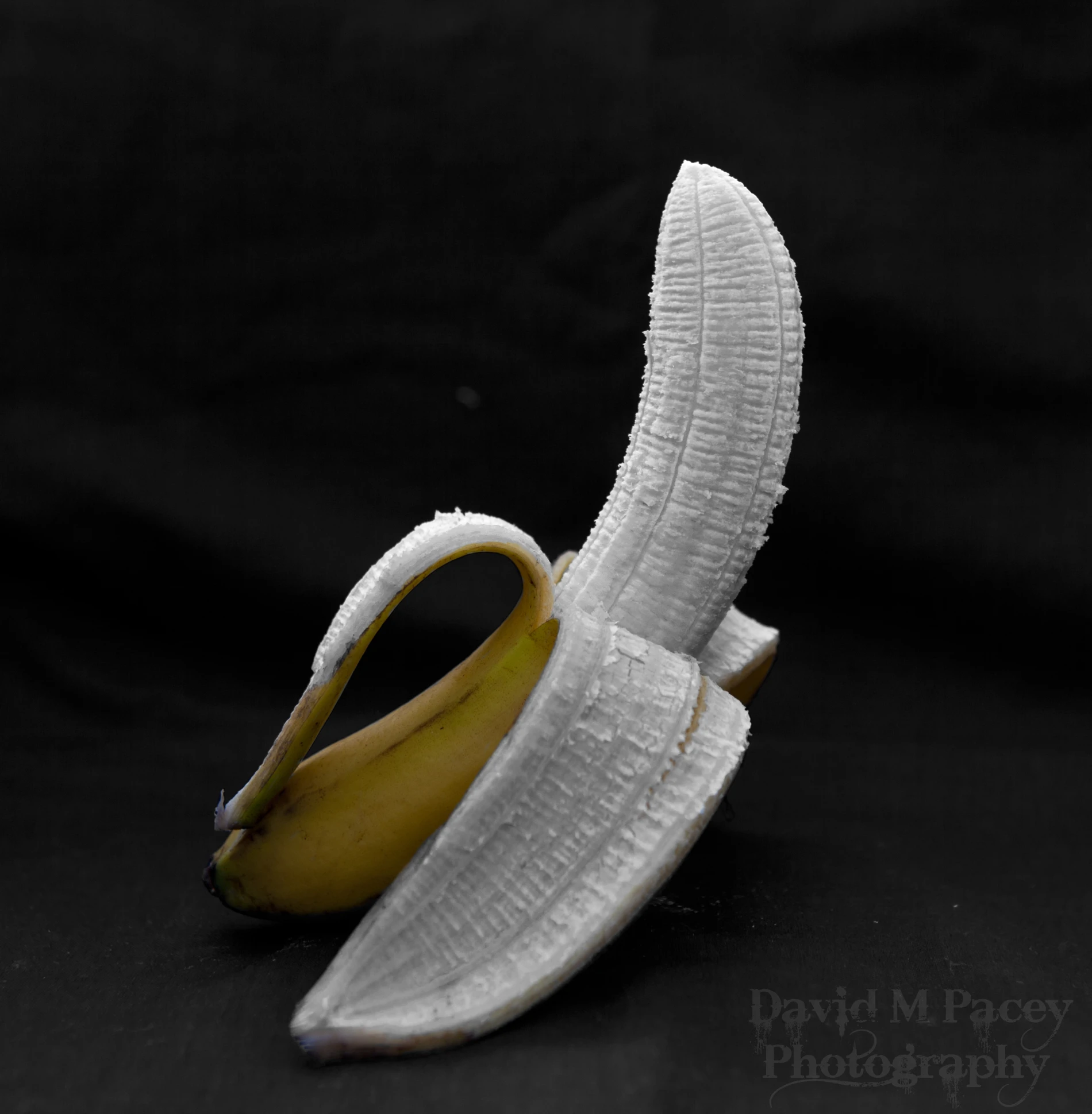 an overripe banana has been peeled and put in the shape of a banana