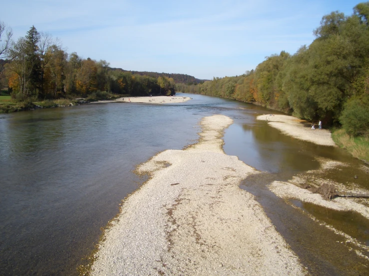 a river with some very dirty and very clean water