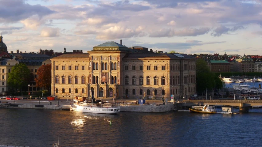 the view of a city from the water in europe