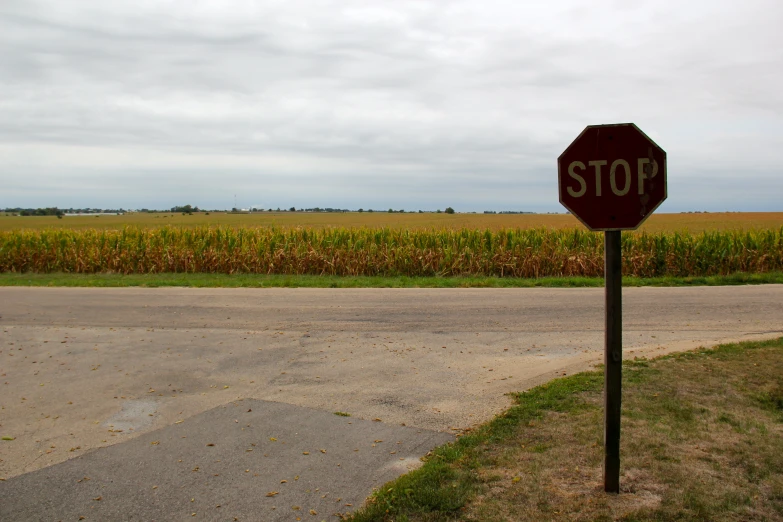 the stop sign has left on a side walk