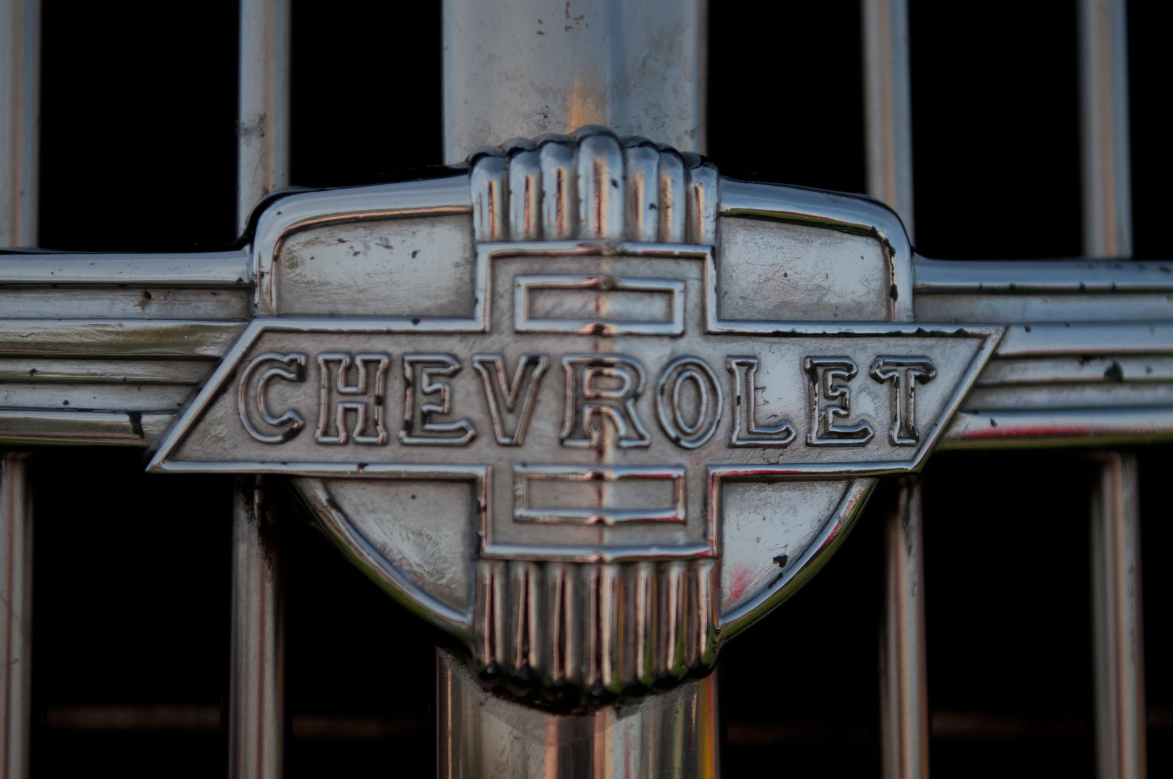 a chevrolet emblem is seen on the grills of a motorcycle