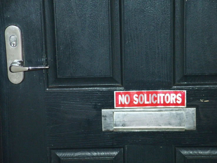 there is no solutions sticker on the door