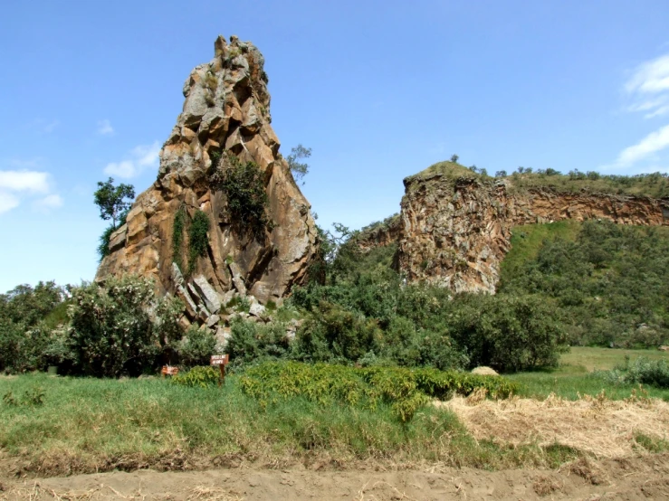 a rock formation in the middle of nowhere