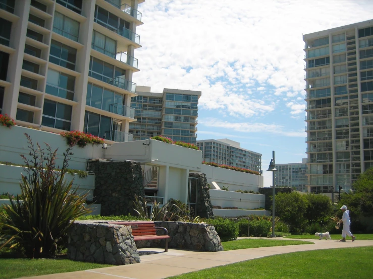 two buildings on a very nice looking day