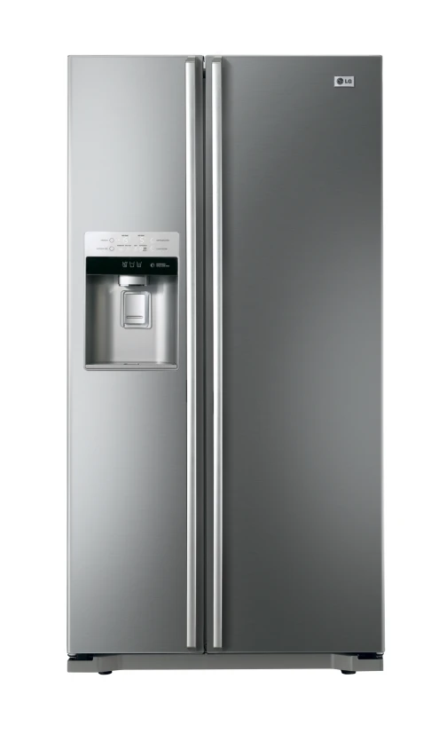 a large shiny stainless steel refrigerator freezer