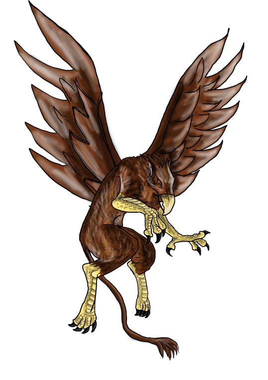 a creature with two large, brown wings