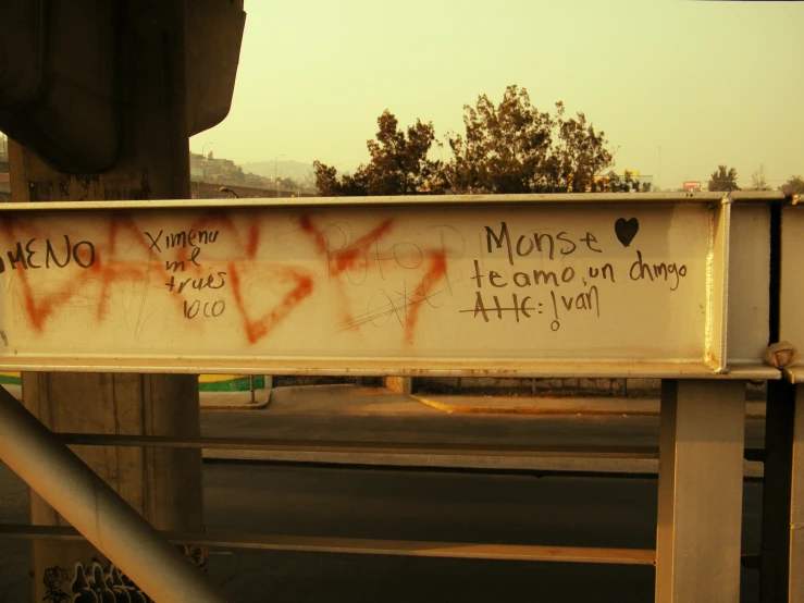 an overpass with graffiti that says, i miss someone welcome on duty
