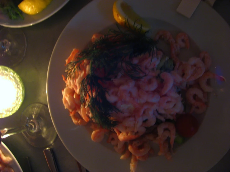 a close up of a plate of pasta