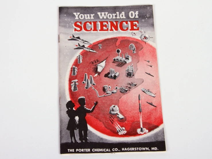 an advertit for science is displayed on a wall