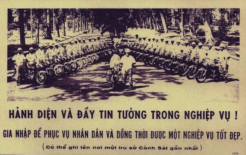 this is an old advertit for a long line of motorcyclists